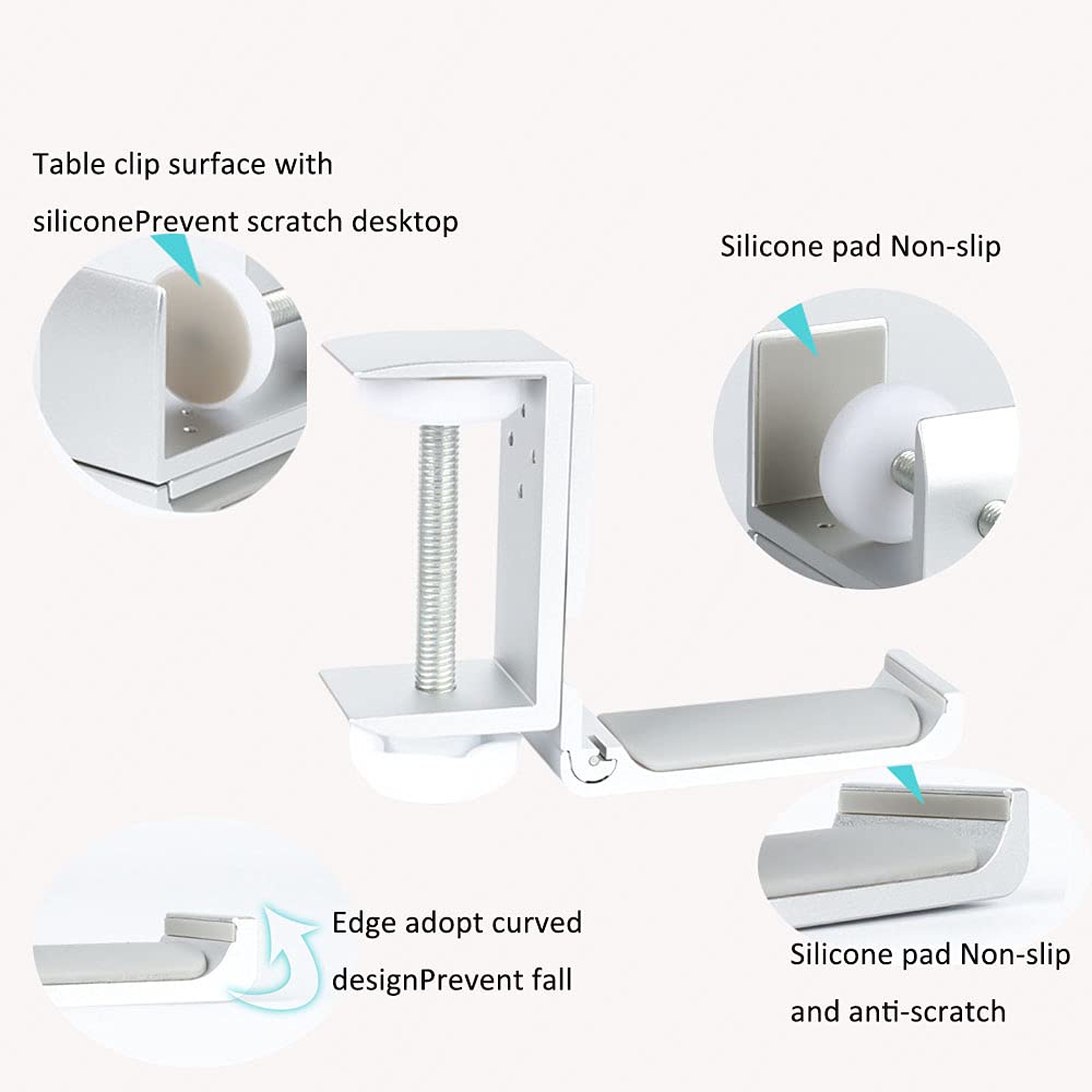 Support Casque Mur/Plaque | Accroche Écouteurs Gamer Pliable En Aluminium | Pour Bureau, Table