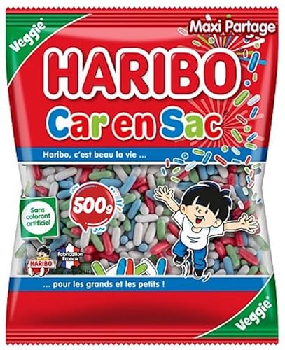 HARIBO - Car En Sac – Bonbons Réglisse – Sans Colorants Artificiels & Sans Gélatine - Sachet...
