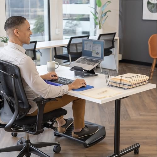 Fellowes Gel Crystals - Reposamuñecas para teclado, azul