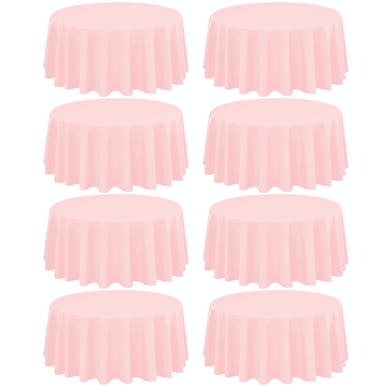 REWOMC Round Tablecloth, 8 Pack