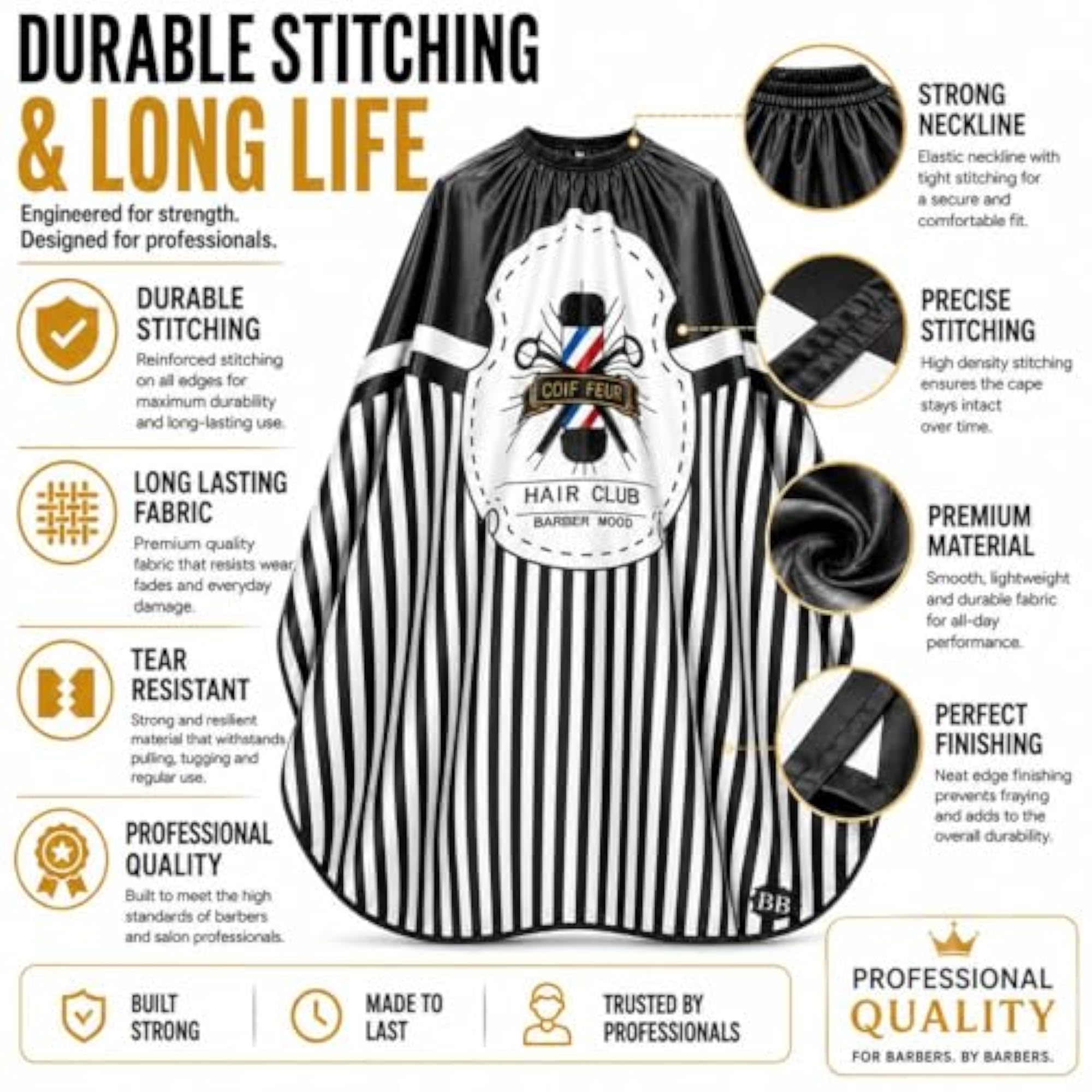 Professional Barber Salon Apron Hair Cutting Cape