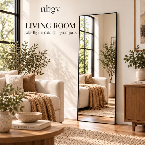 NBGV 58"x21" Full Length Mirror, Floor Mirror Full Length Black - image 5