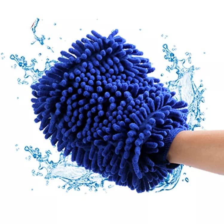Blue Microfiber Car Cleaning Glove, 75 Grams, Size: 12 Inches At ₹ 460 - View #3