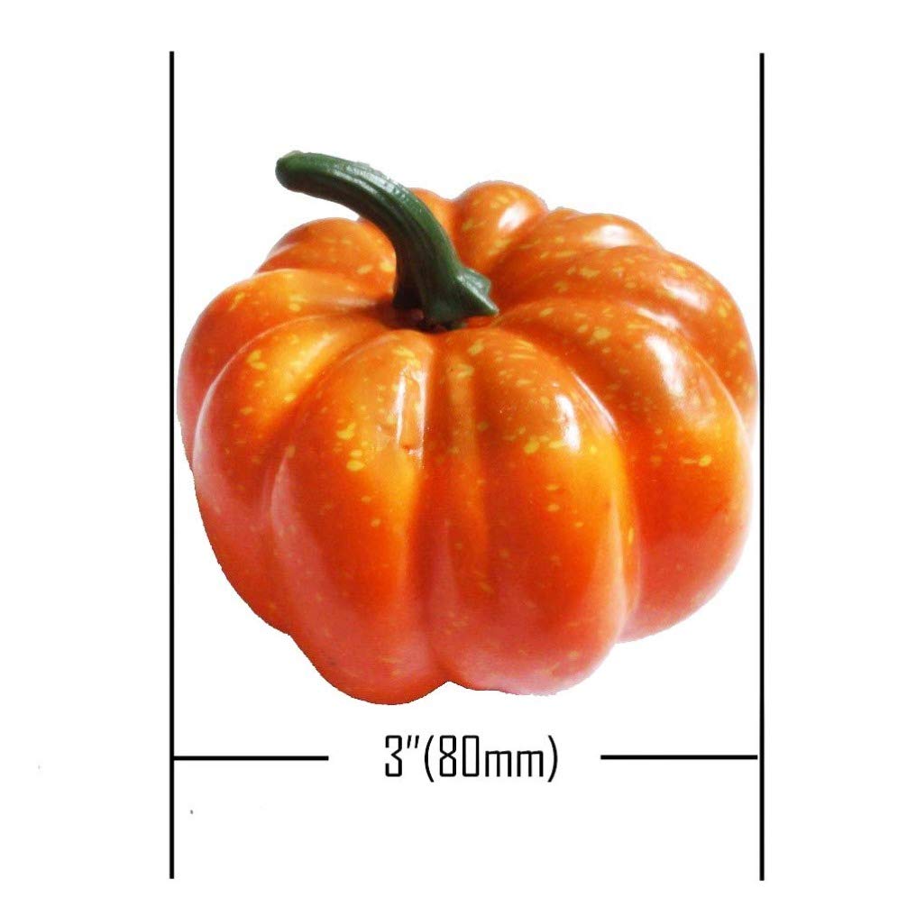 12 Zucche Artificiali Mini - Decorazioni Autunno, Halloween, Ringraziamento, Diametro 6cm, Realistiche - Foto 6
