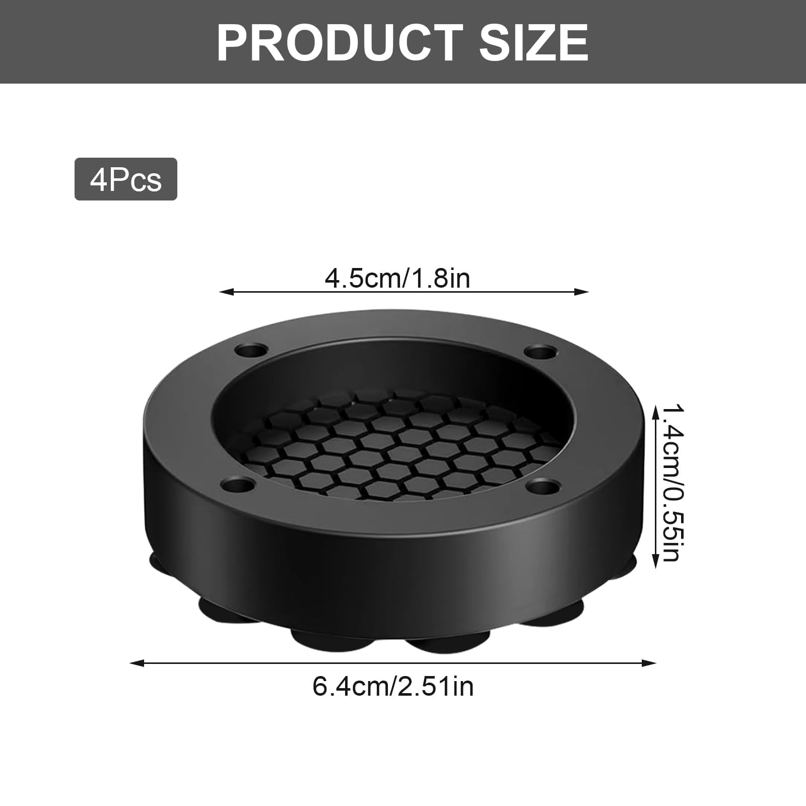 4x Waschmaschinen Füße - Verstellbare Antivibrationsmatten | 8-10cm Höhe