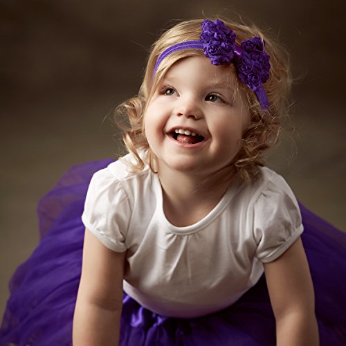 My Lello Girls Fabric Rose Bow Headbands 2 Pack2