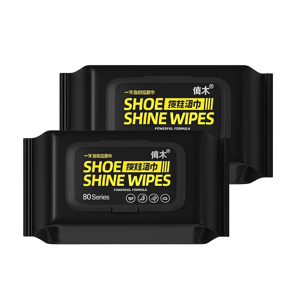 adbeni Shoe Shine Wipes | Quick Sneaker & Shoe Cleaner | Cleaning Wet Wipes for Canvas, Rubber & Synthetic Shoes | Removes Dirt, Dust & Stains | Travel-Friendly, Gentle Formula