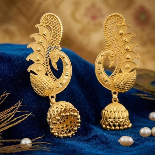 Image of JFL - Jewellery for Less Gold Plated Copper Earrings For Women