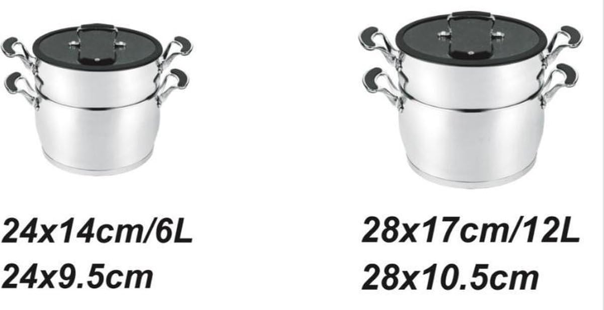 Couscoussier in acciaio inox, Interni in pietra, 6 litri