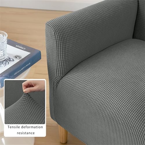 Housse de chaise extensible en élasthanne - Protection fauteuil de salon stretch - 4