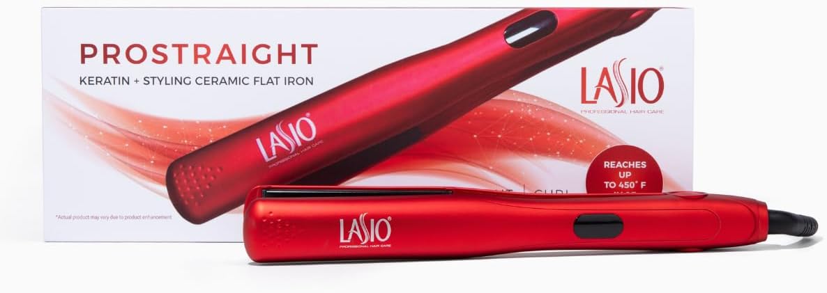 1 Inch Pro Straight Ceramic Flat Iron Hair Straightener – Frizz-Free Shine, Salon-Quality Heat, 6 Temp Settings, Matte Finish, Digital Display, Tangle Resistant, For All Hair Types, Smooth & Sleek Styling