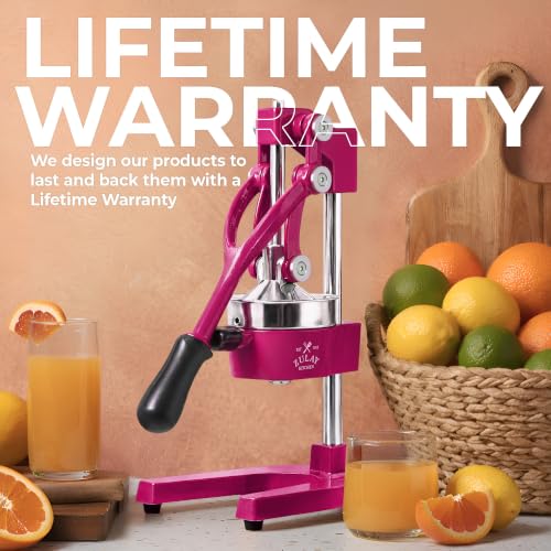 Image of Zulay Kitchen Cast Iron Juicer - Heavy Duty Manual Juicer with Detachable Strainers for Easy Cleaning, Orange Juice Press for Citrus Fruits, Perfect for Bartenders, Juice Lovers & Health Enthusiasts