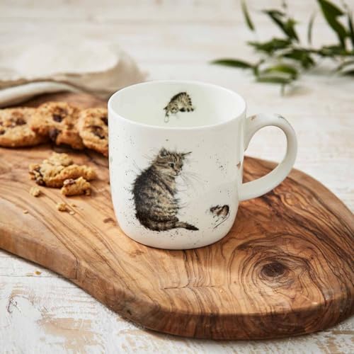 Taza Royal Worcester Wrendale Designs 11 oz Cat And A Mouse miniatura 5