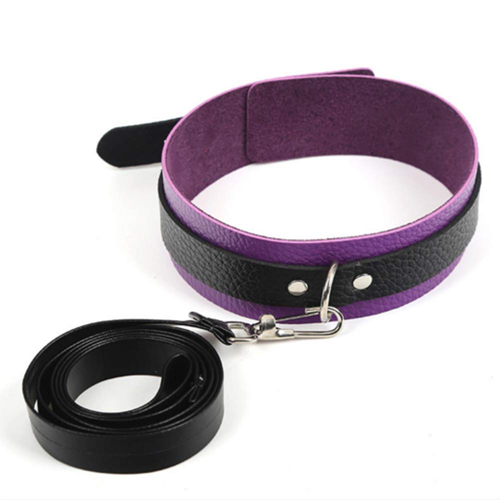 SM Adulto Flirtare Legame 7 Pezzi Set Uomini E Donne Maschera per Gli Occhi Pelle Manette Strumento di Tortura Oggetti di Scena del Sesso,Purple