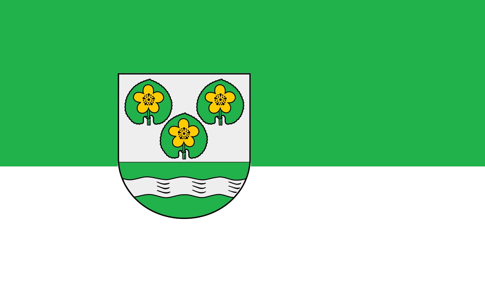 Drapeau paysage Wakendorf II 1.35m² idéal pour pavoiser votre mairie