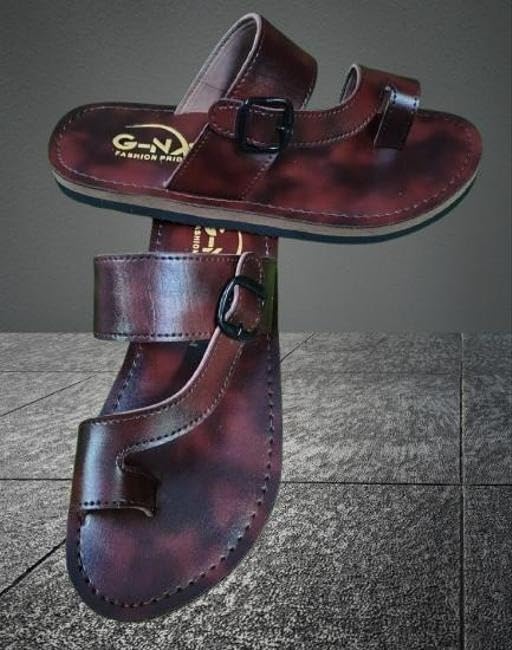 Image of Premium Look Mens Syntethic Slipper Sandal with Comfortable Fit Rubber Sole Construction
