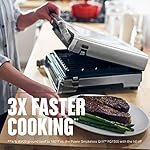 George Foreman Family Size (4-6 Servings), GRD6090B Smokeless-Digital Smart Select, Stainless Steel - Image 4