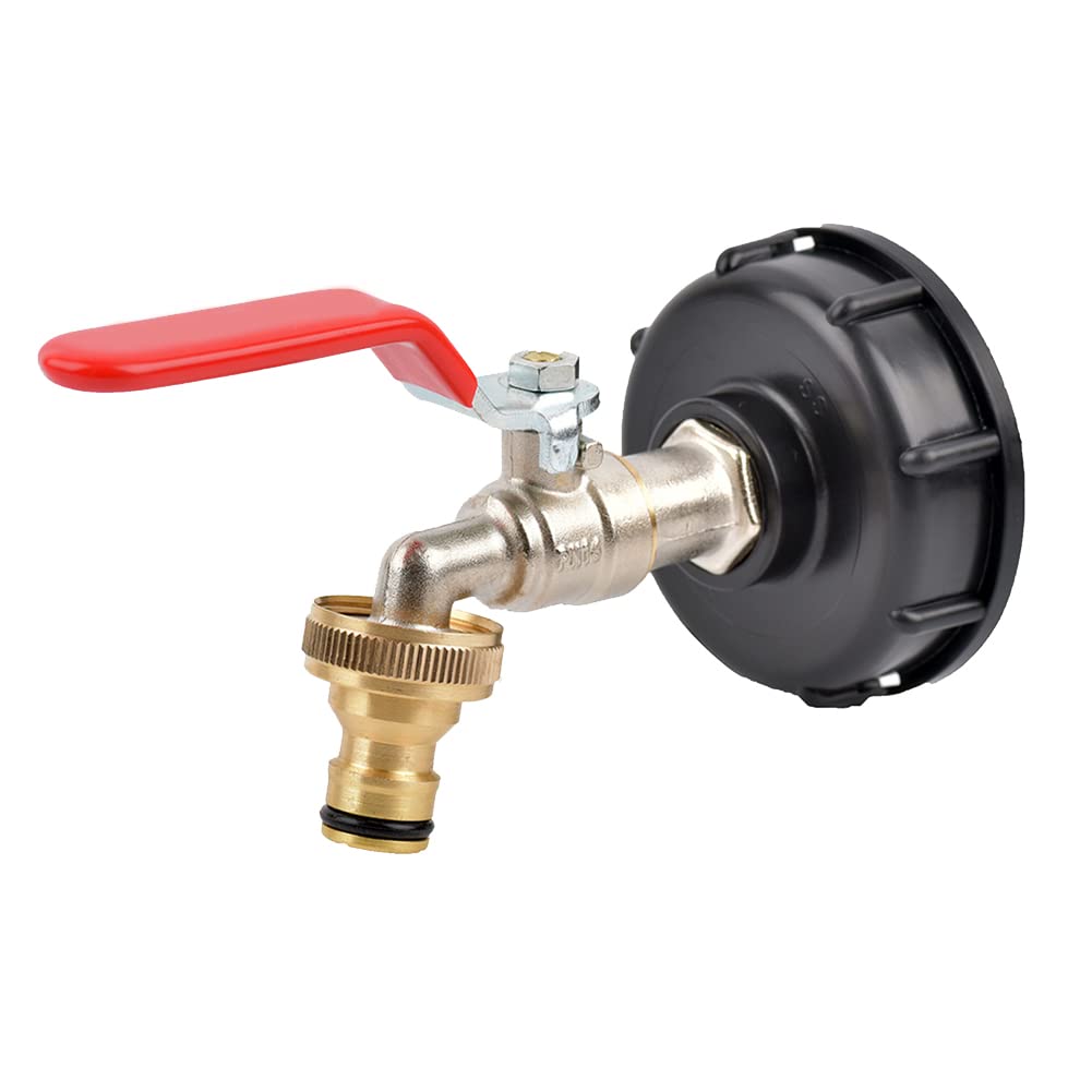 Shut Off Valve IBC Tank Alloy Tap Adapter S60X6 Coarse Thread Valve