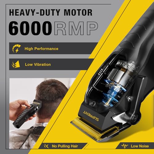 Suprent HC225BX Mens Hair Clipper-Rechargeable Hair Cutting Kits With Led Display, Cordless Hair Clipper For Home Use & Barbers thumb #1