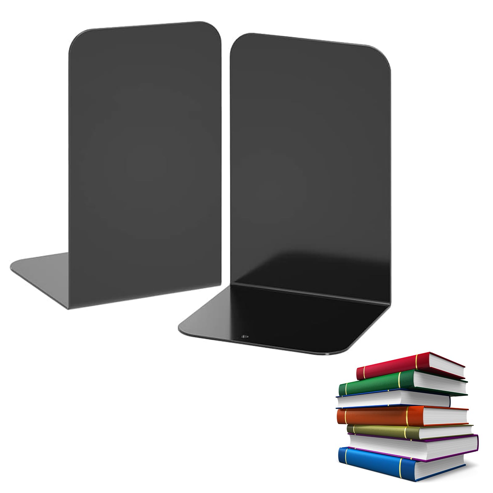 Sujetalibros de Metal,Sujetalibros Estanteria Metal Negro,Sujeta Libros,Sujeta Libros Estanteria,Sujetalibros de Metal Negro para Libros,Sujeta Libros Estanteria de Metal de Alta Resistencia