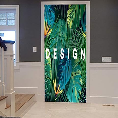 A.Monamour 3D Tropical Door Stickers Cover