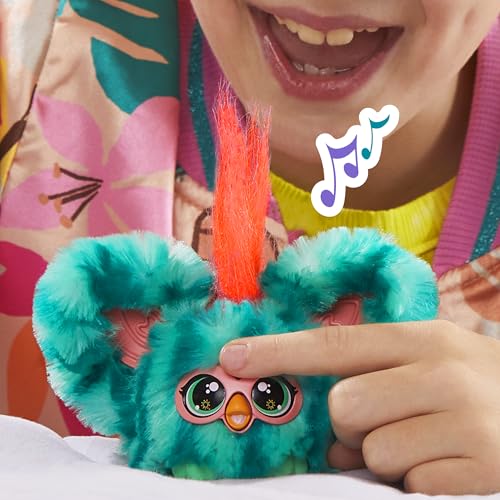 Furby Furblets Mello-Nee Mini-Freund, über 45 Geräusche, Chillmusik & Sätze in Furbisch, elektronisches Spielzeug für Kinder, rot-grün