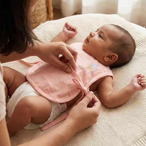 Image of TWC Organic Cotton Muslin Jhablas for Newborn Baby Boy and Girl | Unisex Baby Vest, Soft & Breathable All-Season Wear