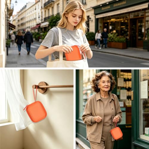 Image of XANAD Hard Case for Oklar /MMIZOO /Medline /IPROVEN Wrist Blood Pressure Cuff Monitor,Orange