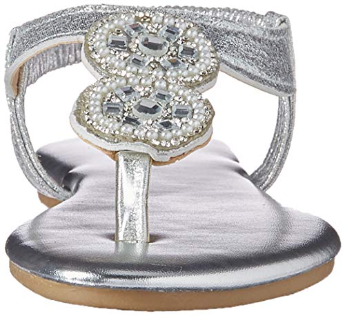 Kensie Girl Chrissy Sandal, Silver, 4 Medium US Big Kid2
