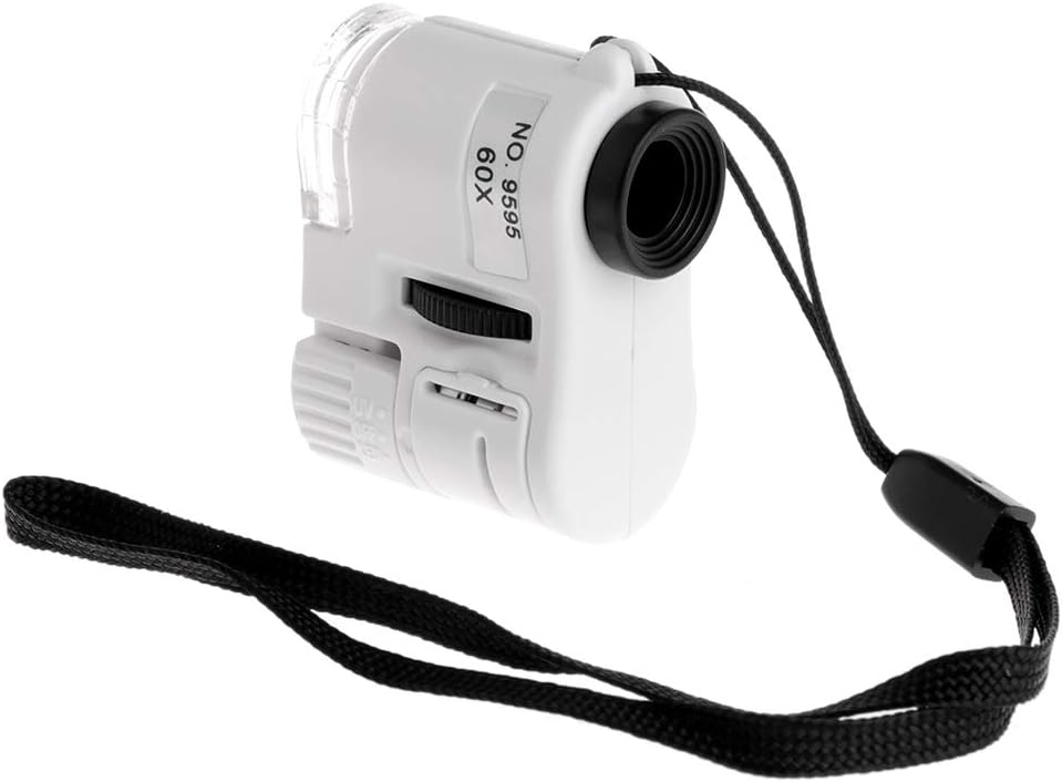 GUMEI 60X LED UV Microsope Antigüedades Joyas Detector de Dinero Lupa con luz LED UV