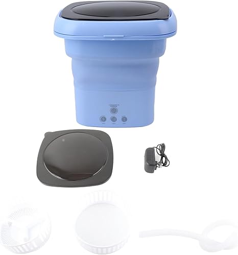 Lavadora portátil, mini lavadora plegable, secadora giratoria, lavadora de cubo para apartamento de camping, RV, viajes, ropa interior, calcetines,
