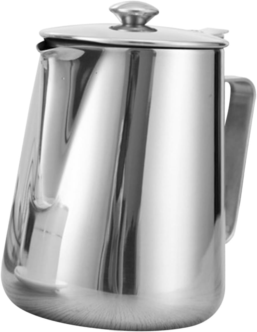 Stainless Steel Coffee Pitcher Milk Frother Cup for Espresso Latte Art Ergonomic Handle Material Easy to Clean Milk Frothing Jug for Coffee Shops and Home Use