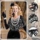 7PCS 20er Jahre Accessoires, Great Gatsby Accessoires Damen, 20er Jahre Kostüm, 1920er Flapper Great Gatsby Accessoires, Fashion Roaring 20’s Theme Set für Partys, Cosplay, Tänze und Art-Deco-Anlässe
