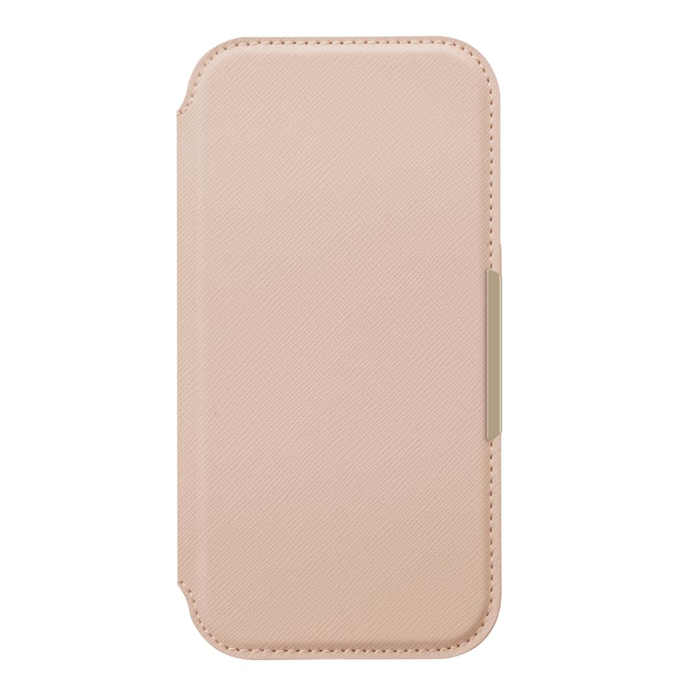 iPhone17e / iPhone16e 用 ガラスフリップケース サフィアーノ調/ピンク PG-25KGF04PK
