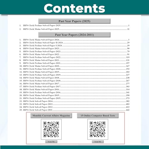 Image of PW IBPS Clerk 27 Year-wise Prelims & Mains Previous Year Solved Papers Till Nov 2025 with 15 Online CBT Tests For Exam 2026-27 | 3750 PYQs | English Edition