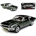 Produktbild Ford Mustang Bullitt Grün Coupe Steve McQueen 1968 1/24 Greenlight Modell Auto mit individiuellem Wunschkennzeichen