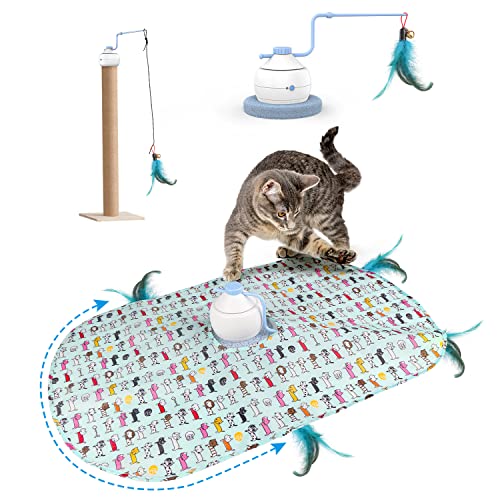 Tyasoleil 3-in-1 Smart Cat Toy, Blue