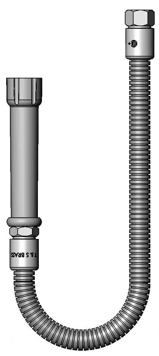 T&S Brass B-0024-H 24" Flexible Stainless Steel Hose