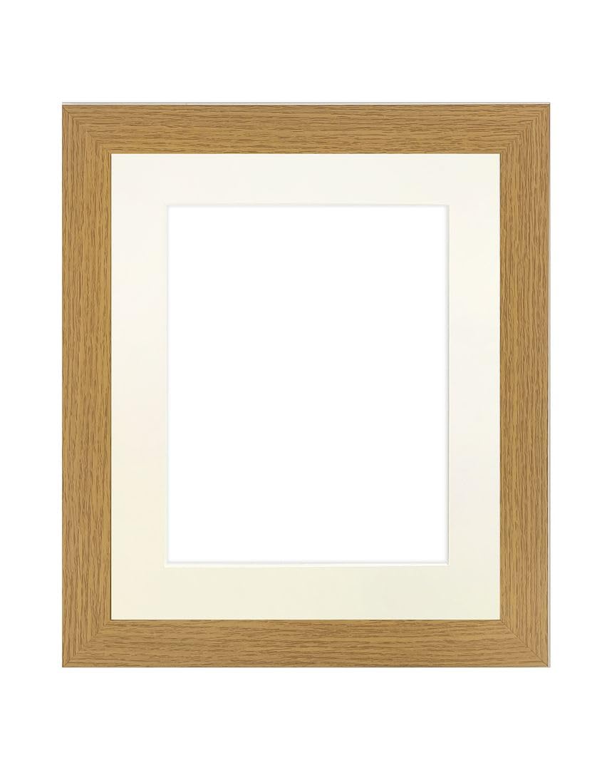 FRAMES BY POST Studio Oak Picture Photo Frame with Ivory Mount A2 for Image Size A3