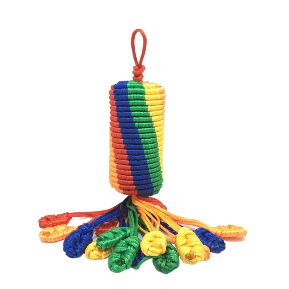 LKLNCXC Key Rings Car Peach Wood ，30cm Tibet Hada Colorful Thread Handwoven Hanging Parts