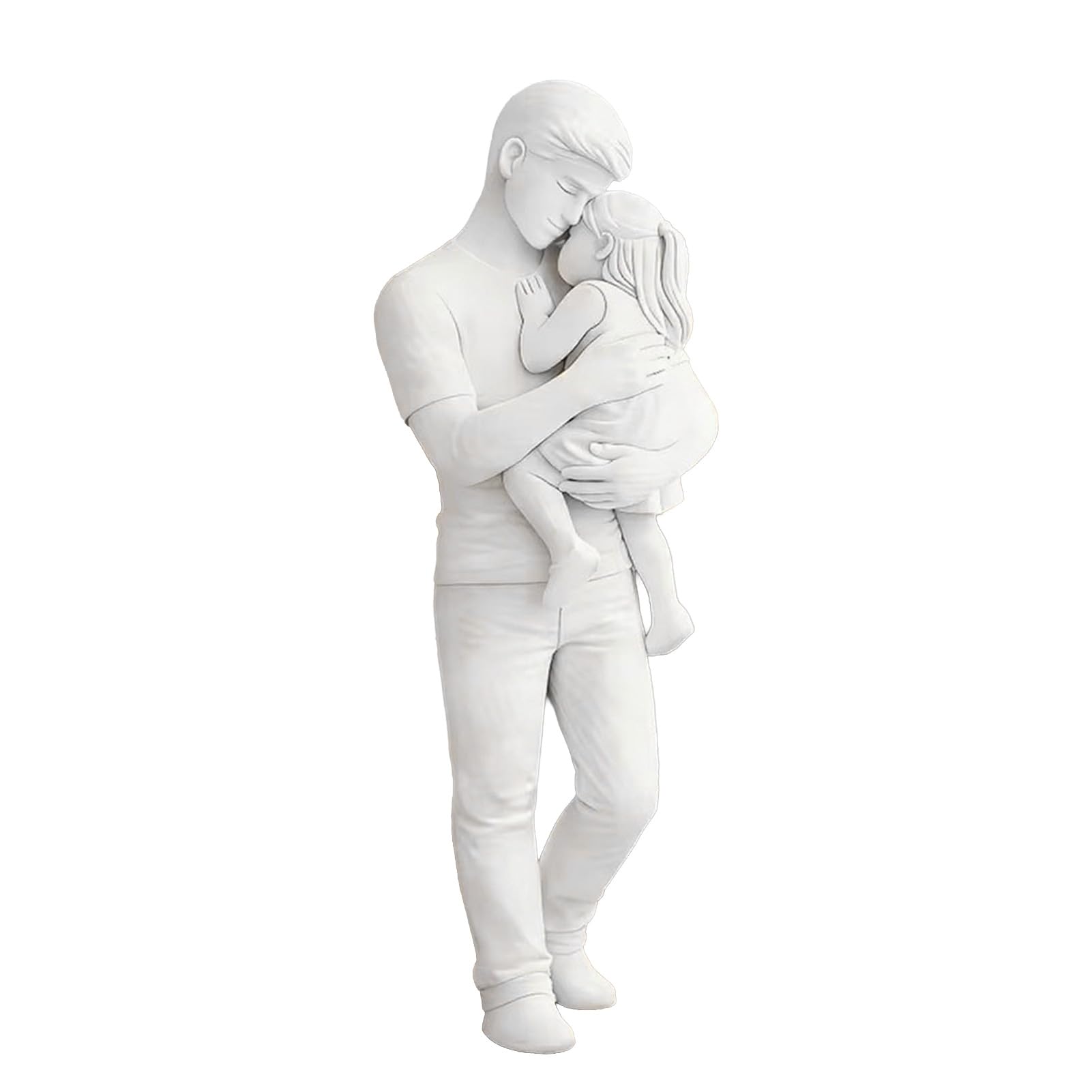 HshDUti Dad Gifts from Daughter Dad Birthday Gift from Daughters - Christmas Best Dads Ever Gifts Idea Daddy Daughter Statue Figurine New Dads Gift Father's Day Valentines Easter Desk Decor White
