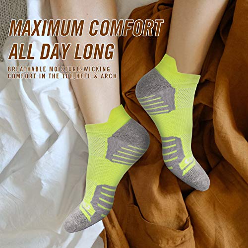 Image of Vividmoo Cycling Socks Running Performance Low Cut Athletic Sock for Women /Men, 5 Pairs No Show Socks