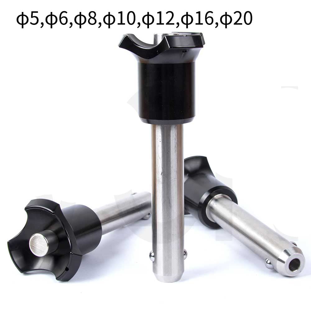 Perni di bloccaggio a sfera Perni a sgancio rapido Perno di allineamento di precisione con gambo rettificato. bloccaggio positivo a semplice effetto fino allo sblocco-VCN120-12,70 mm