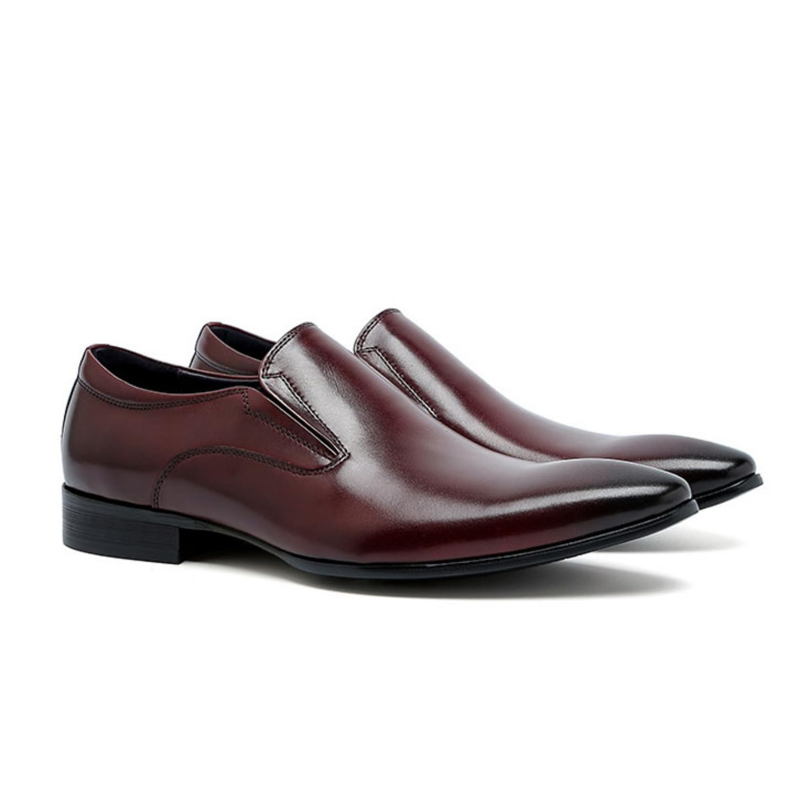 Genérico Mocasines Hombre Slip-On con Borlas Elegantes Traje Boda | Mocasines slip-on con borlas, silueta elegante y tacón de 3 cm para traje, oficina, boda y eventos formales