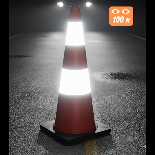 Cône de signalisation haute visibilité 75 cm pour sécuriser vos chantiers - 8