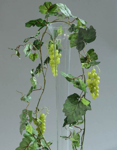 Ghirlanda di foglie artificiali con uve 180 cm