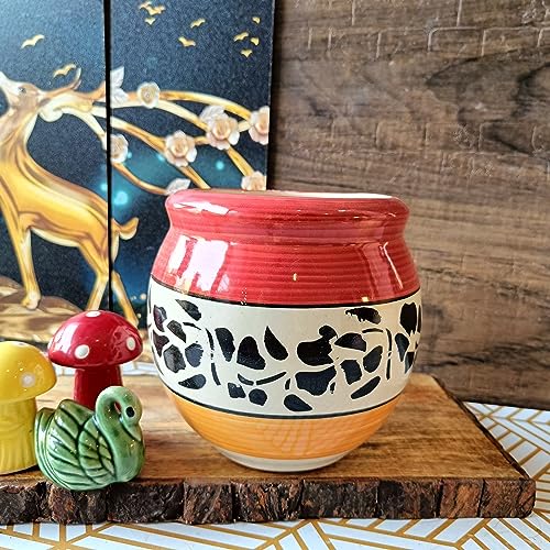 Image of Niyara Ceramic planters pots for Indoor Outdoor Home, Garden Office Decor Balcony Planters Gamla Flower Size Small 6 inches (Mughal)