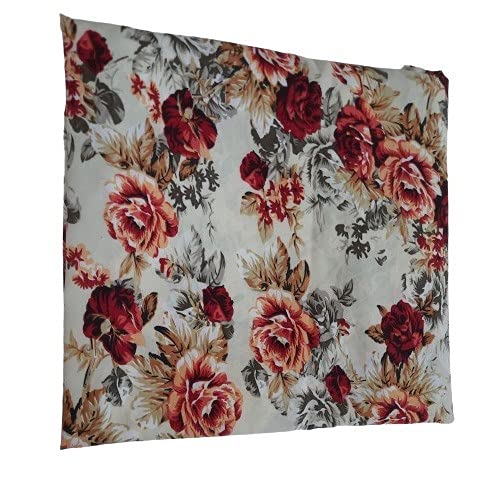 Divtom Women Cotton Fabric Unstitched Off White Dress Craft Material Fabric by Running Meters