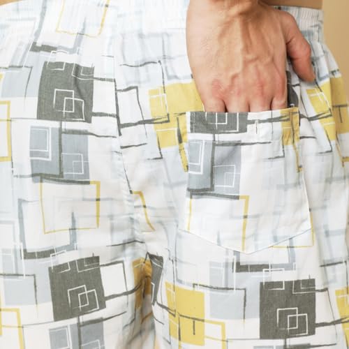 Image of Urban Scottish Ultra-Comfortable Men's Boxer Pants (Pack of 5) - 100% Cotton Material with A Stylish Print - Soft and Stretchy Elastic Waist Band - Dynamic Movement and Hardwearing Stitching