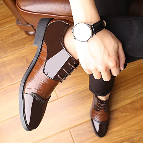 Zapatos planos de oficina para hombre en cuero sintético transpirable 3